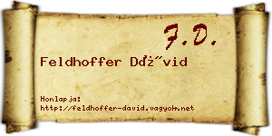 Feldhoffer Dávid névjegykártya