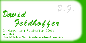 david feldhoffer business card