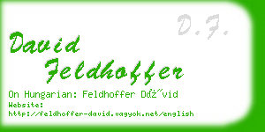 david feldhoffer business card